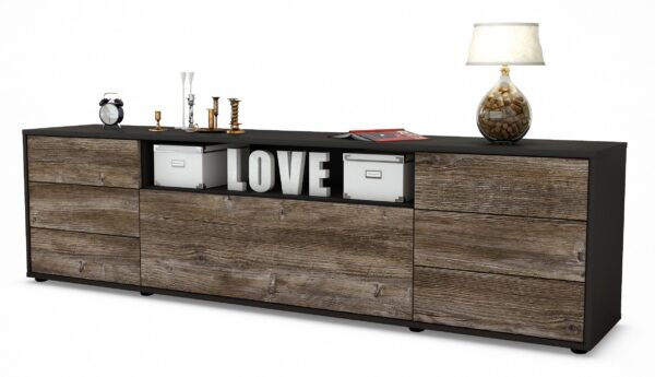 Lowboard Beatrice, Treibholz (180x49x35cm)