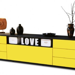 Lowboard Beatrice, Gelb (180x49x35cm)