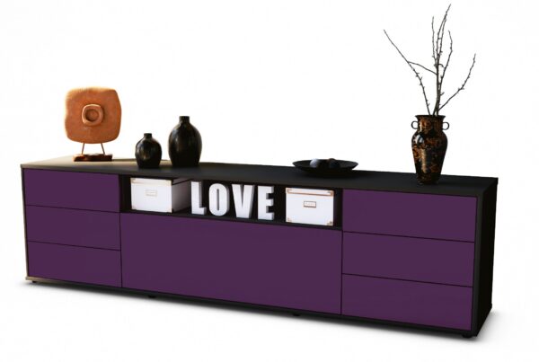 Lowboard Beatrice, Lila (180x49x35cm)