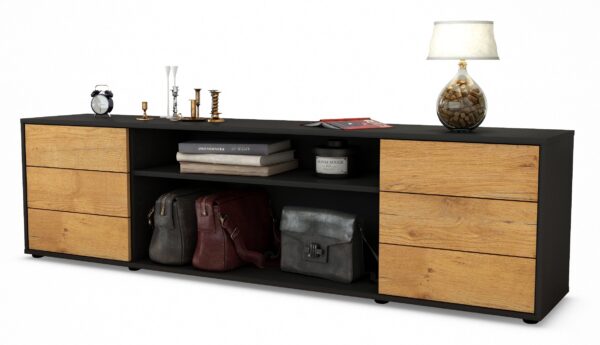 Lowboard Belinda, Eiche (180x49x35cm)