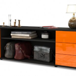 Lowboard Belinda, Orange (180x49x35cm)