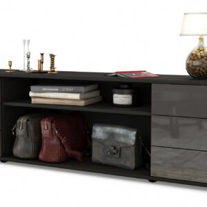 Lowboard Belinda, Grau (180x49x35cm)