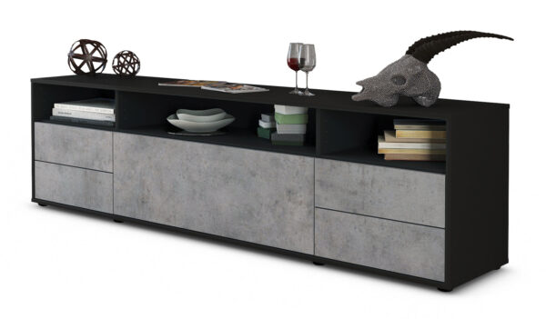 Lowboard Bella, Beton (180x49x35cm)