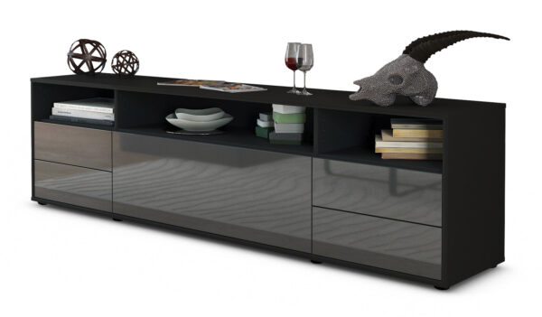 Lowboard Bella, Grau (180x49x35cm)