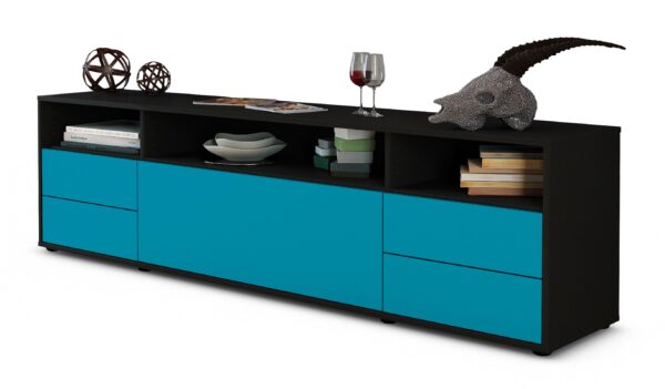 Lowboard Bella, Türkis (180x49x35cm)