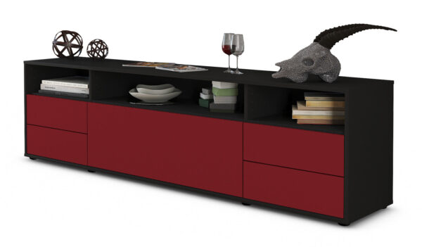 Lowboard Bella, Bordeaux (180x49x35cm)