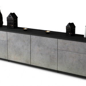 Lowboard Benedetta, Beton (180x49x35cm)