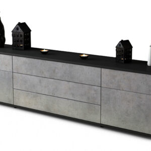 Lowboard Benita, Beton (180x49x35cm)