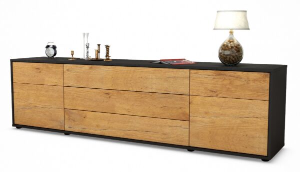 Lowboard Benita, Eiche (180x49x35cm)