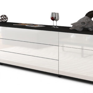 Lowboard Benita, Weiß (180x49x35cm)