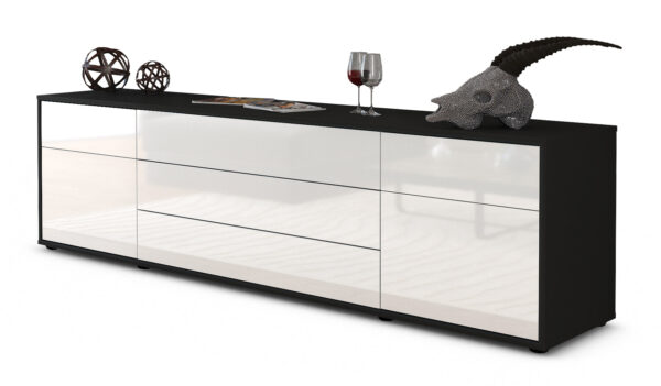 Lowboard Benita, Weiß (180x49x35cm)