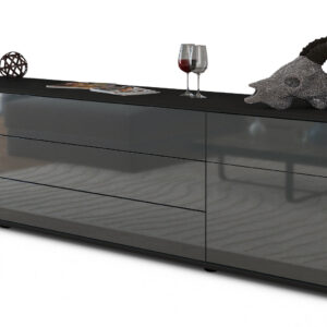 Lowboard Benita, Grau (180x49x35cm)