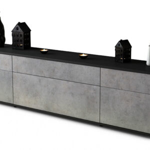 Lowboard Beppa, Beton (180x49x35cm)