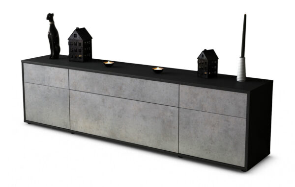 Lowboard Beppa, Beton (180x49x35cm)
