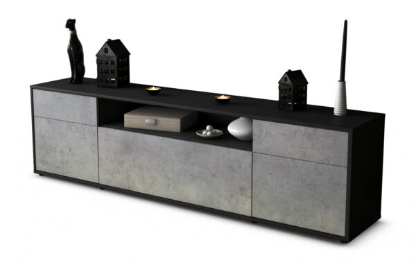 Lowboard Bernadetta, Beton (180x49x35cm)