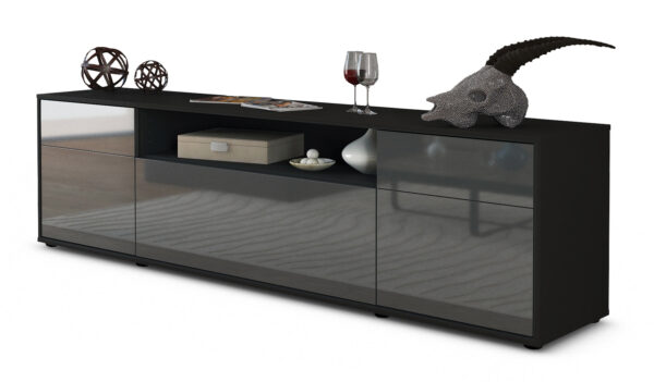 Lowboard Bernadetta, Grau (180x49x35cm)