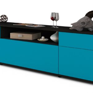 Lowboard Bernadetta, Türkis (180x49x35cm)