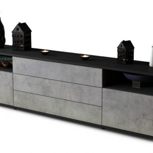 Lowboard Bettina, Beton (180x49x35cm)