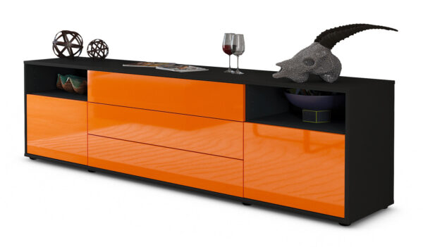 Lowboard Bettina, Orange (180x49x35cm)