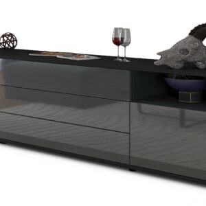 Lowboard Bettina, Grau (180x49x35cm)