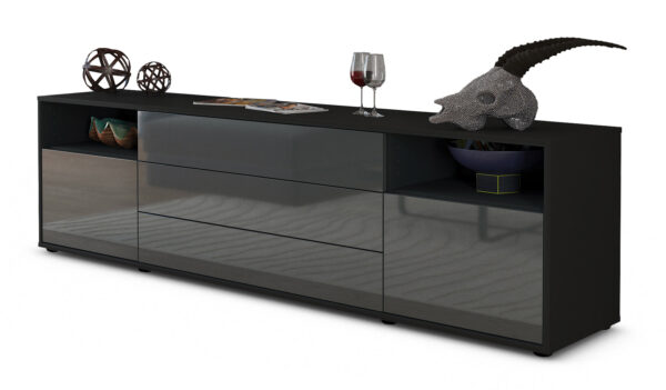 Lowboard Bettina, Grau (180x49x35cm)