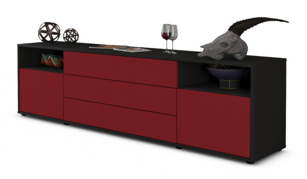 Lowboard Bettina, Bordeaux (180x49x35cm)