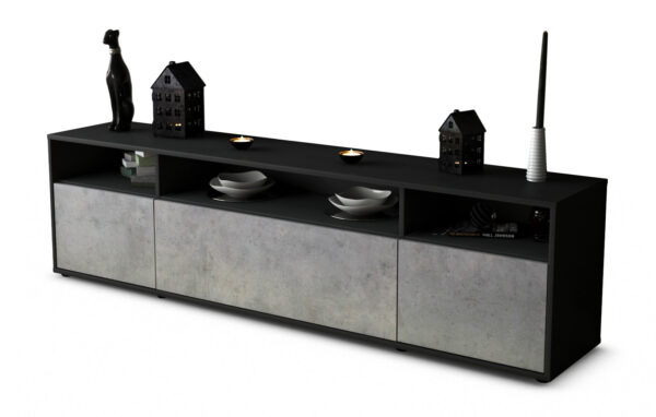 Lowboard Bianca, Beton (180x49x35cm)