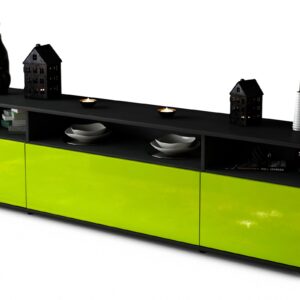 Lowboard Bianca, Grün (180x49x35cm)