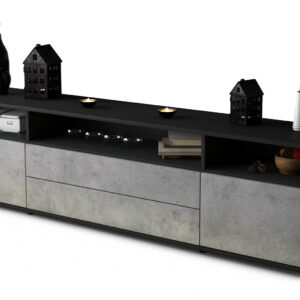 Lowboard Biancaneve, Beton (180x49x35cm)