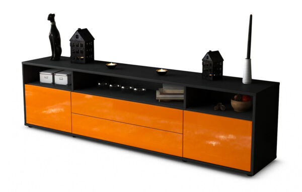 Lowboard Biancaneve, Orange (180x49x35cm)