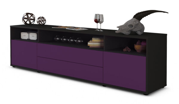 Lowboard Biancaneve, Lila (180x49x35cm)