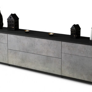 Lowboard Bibiane, Beton (180x49x35cm)