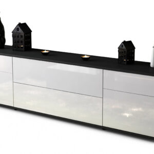 Lowboard Bibiane, Weiß (180x49x35cm)