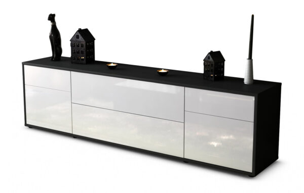 Lowboard Bibiane, Weiß (180x49x35cm)