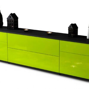 Lowboard Bibiane, Grün (180x49x35cm)