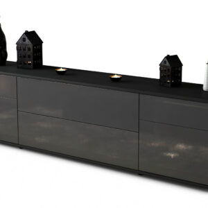 Lowboard Bibiane, Grau (180x49x35cm)