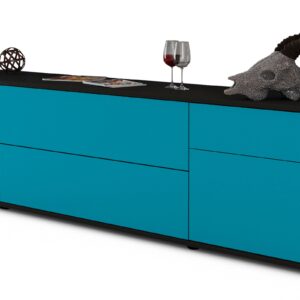 Lowboard Bibiane, Türkis (180x49x35cm)