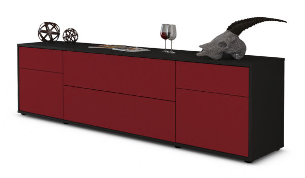 Lowboard Bibiane, Bordeaux (180x49x35cm)