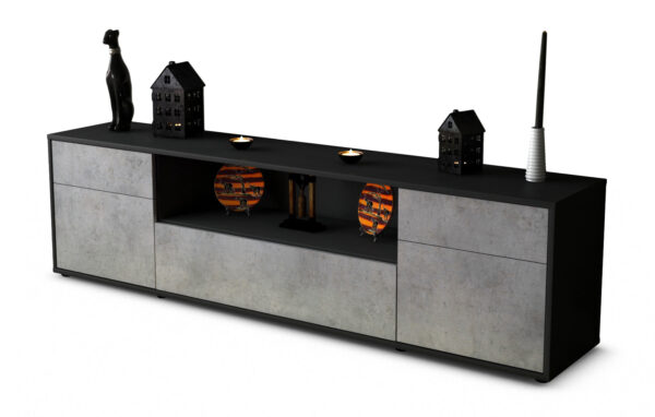 Lowboard Biggi, Beton (180x49x35cm)