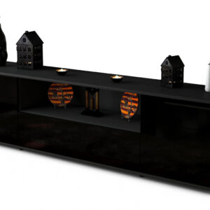 Lowboard Biggi, Schwarz (180x49x35cm)