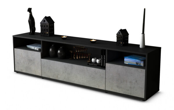 Lowboard Bionda, Beton (180x49x35cm)