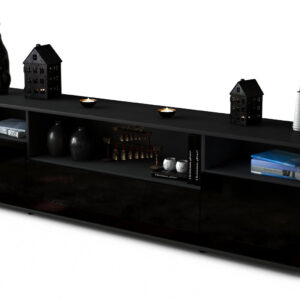 Lowboard Bionda, Schwarz (180x49x35cm)