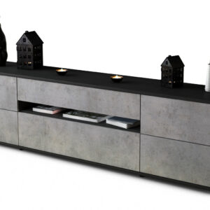Lowboard Bjonda, Beton (180x49x35cm)