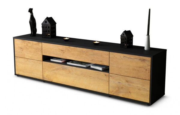 Lowboard Bjonda, Eiche (180x49x35cm)