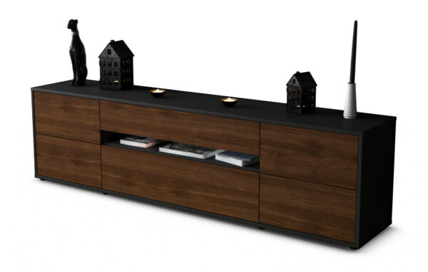 Lowboard Bjonda, Walnuss (180x49x35cm)