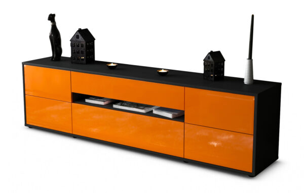 Lowboard Bjonda, Orange (180x49x35cm)