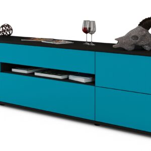 Lowboard Bjonda, Türkis (180x49x35cm)