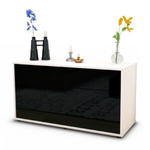 Lowboard Agnese, Schwarz (92x49x35cm)