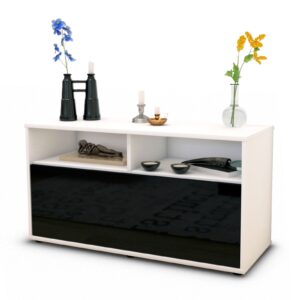 Lowboard Agostina, Schwarz (92x49x35cm)