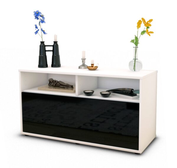 Lowboard Agostina, Schwarz (92x49x35cm)